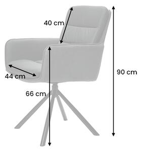 Designová otočná židle Maddison antracit kůže
