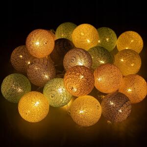 SPRINGOS LED bavlněné koule 5,5 m, 20 LED CL0152