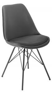 Jídelní židle SCANDINAVIA RETRO II tmavě šedá / černá skladem
