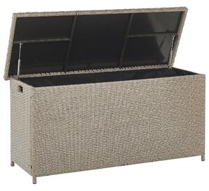 Úložný box MODENA 126 cm 46 cm Umělý ratan Taupe