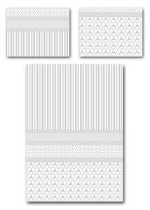 Povlečení Veba GEON tisk Mozaika v geometrii bílá káva Velikost: 140x200 cm + 70x90 cm