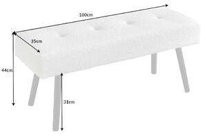 Designová lavice Bailey 100 cm bílá