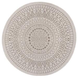 Hans Home | Kusový koberec Twin-Wendeteppiche 105475 Linen kruh – na ven i na doma - 100x100 (průměr) kruh