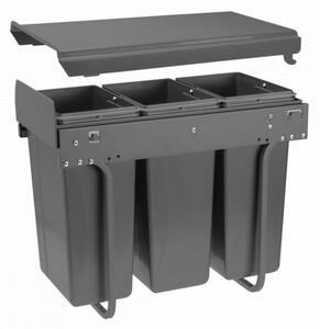 In-Design Odpadkový koš GATOR šířka 300 mm Členění odpadkového koše: 3x10l