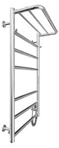 Koupelnový žebříkový radiátor HOME 95W/230V 77x53 cm nerez/chrom pravá