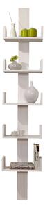 NÁSTĚNNÝ REGÁL, borovice, bílá, 35/180/17 cm MID.YOU - Online Only regály & police, Online Only