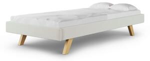 Čalouněná dětská jednolůžková postel BASIC bez čela - Krémová, 120x200 cm
