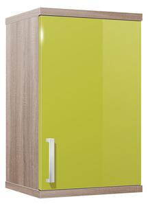 Koupelnová skříňka závěsná K8 barva skříňky: dub sonoma tmavá, barva dvířek: lemon lesk