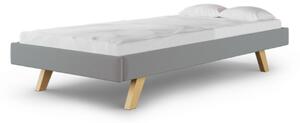 Čalouněná dětská jednolůžková postel BASIC bez čela - Krémová, 90x200 cm
