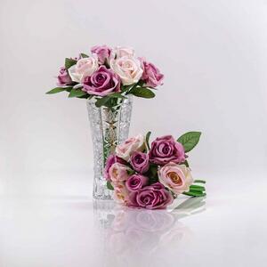 Hedvábná umělá kytička z růží TEREZIE růžově-fialová JULEST GF12504RUFI