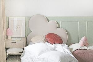 Čalouněná jednolůžková postel CLOUD do dětského pokoje - Modrá, 90x200 cm, Zvolte stranu: Vlevo