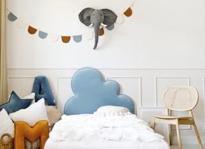 Čalouněná jednolůžková postel CLOUD do dětského pokoje - Modrá, 120x200 cm, Zvolte stranu: Vlevo