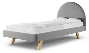 Čalouněná jednolůžková postel PILLE do dětského pokoje - Krémová, 90x200 cm