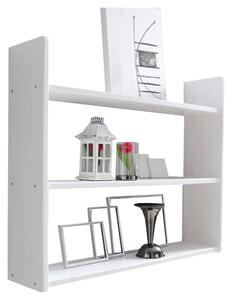 NÁSTĚNNÝ REGÁL, borovice, bílá, 90/74/20 cm MID.YOU - Online Only regály & police, Online Only