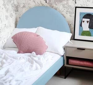 Čalouněná jednolůžková postel PILLE do dětského pokoje - Modrá, 120x200 cm