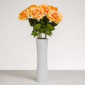 Hedvábná růže ŘEKA oranžová. Cena je uvedena za 1 kus. BMGK211OR