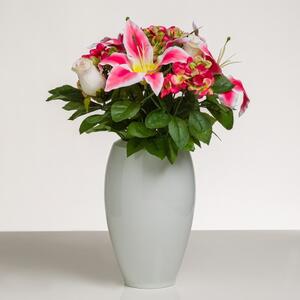 Lilie, růže a hortenzie v růžové barvě. Aranžovaná kytice ELEONORA. BMU513RU