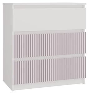 Topeshop M3 FR PINK, Růžová, Bílá, 3 zásuvka/zásuvek, Dřevotřískové desky, 700 mm, 400 mm, 750 mm