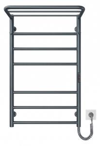Koupelnový žebříkový radiátor HOME 95W/230V 77x53 cm nerez/antracit pravá