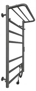 Koupelnový žebříkový radiátor HOME 95W/230V 77x53 cm nerez/antracit pravá