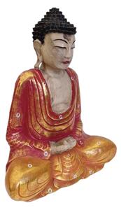 Buddha červeno zlatý 1 45 cm