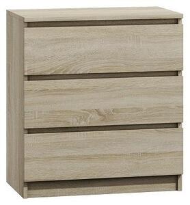 Topeshop M3 SONOMA, Dub, 3 zásuvka/zásuvek, Dřevotřískové desky, Jednobarevný, Moderní, Dřevotřískové desky
