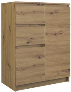 Topeshop 2D2S ARTISAN, Dub, 2 zásuvka/zásuvek, Dřevotřískové desky, Jednobarevný, Moderní, Dřevotřískové desky