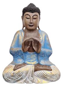 Buddha modře bílý 2 40 cm