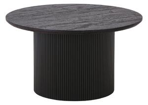 Tmavě hnědý kulatý konferenční stolek v dekoru topolu ø 80 cm Boavista – House Nordic