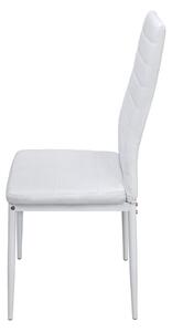 Jídelní židle SIGMA— kov / ekokůže, bílá