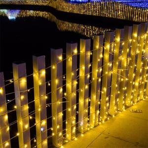 Hjlight Tranparentní LED světelní řetěz 8 m s teplou bílou barvou a 100 světylky