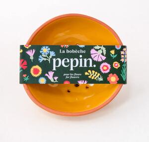 Keramická miska Bobèche Flowers, hořčicová
