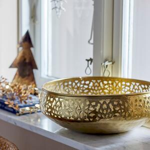 Zlatá kovová dekorativní mísa Bloomingville Aisha 35,5 cm