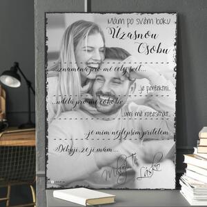 INSPIO - výroba dárků a dekorací - Dárky pro zamilované - Valentýnská tabulka s vlastní fotkou