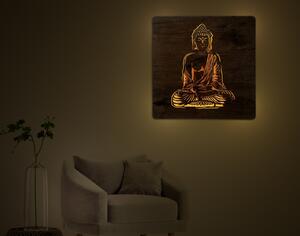 "Buddha" světelný obraz 230V 62x62cm provedení povrchu: dub B