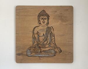 "Buddha" světelný obraz 230V 62x62cm provedení povrchu: dub B