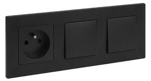 Legrand-Dvojitý jednopólový vypínač č. 1 a zásuvka domovní 250V/16A NILOE STEP