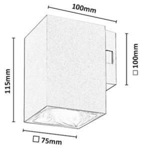 Rabalux 77216 - LED Venkovní nástěnné svítidlo URFA 9W/230V 2700/4000/6500K IP65