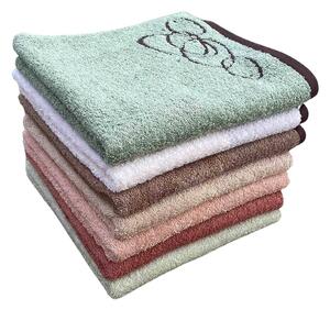 Kvalitní froté ručníky a osušky v barevně sladěných kompletech. Špičková technologie na mokrou úpravu froté dodává výrobkům ještě větší jemnost a lepší savost. Barva osušky je nugátová