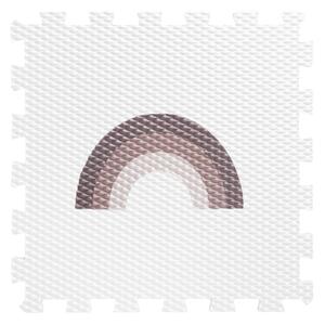 Vylen Pěnové podlahové puzzle Minideckfloor Duha Bílá / odstíny hnědé 340 x 340 mm