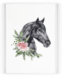 Plakát / Obraz Kůň 30 x 40 cm Tiskové plátno