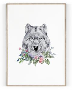 Plakát / Obraz Vlk Napnuté plátno na dřevěném rámu 40 x 50 cm