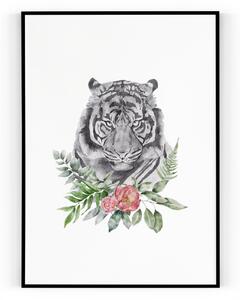 Plakát / Obraz Tygr Pololesklý saténový papír 30 x 40 cm