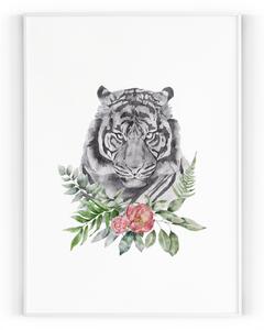 Plakát / Obraz Tygr Pololesklý saténový papír 30 x 40 cm