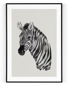 Plakát / Obraz Zebra A4 - 21 x 29,7 cm Pololesklý saténový papír Bez okraje