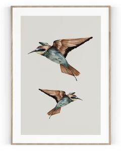 Plakát / Obraz Two Bird Bez okraje Napnuté plátno na dřevěném rámu 61 x 91,5 cm