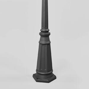Lindby Venkovní svítidlo Edana, 211 cm, antracit, E27, IP44, Černá, Hliník, Moderní