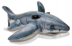Teddies Lehátko žralok bílý s úchyty nafukovací 173x107cm 00830064-XG