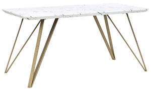 Jídelní stůl MOLDEN Mramor/Zlatá 150 cm 80 cm