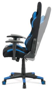 Kancelářská židle, modrá látka, houpací mech, kříž plast KA-V606 BLUE